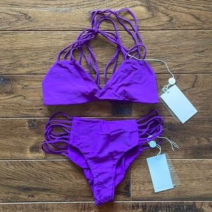 Mikoh Purple Bikini Set
